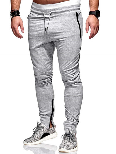 Side Zip Pockets Casual Jogger Pants - goldylify.com