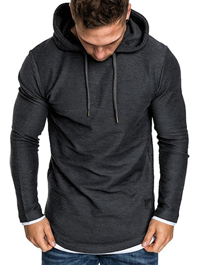 Contract Color Drawstring Pullover Hoodie - goldylify.com