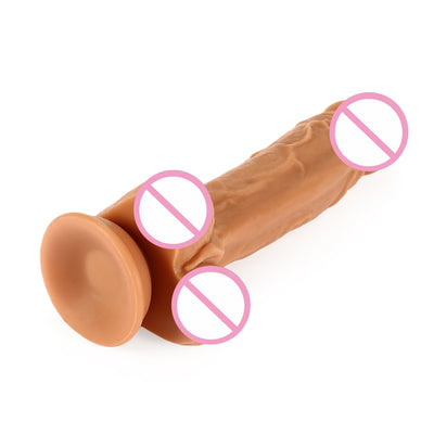 Loving World Emulational Penis Liquid Silicone Dildo Suction Base Realistic Glans Adult Masturbator for Women - goldylify.com