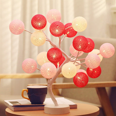 LED Cotton Ball Bonsai Tree Desk Light - goldylify.com