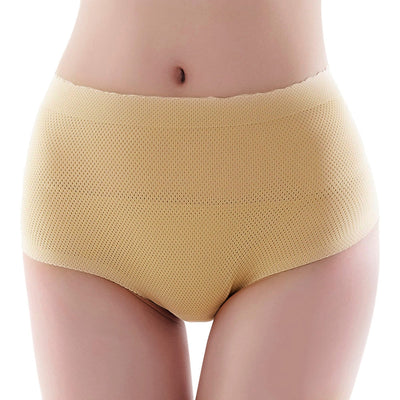 Mid Waist Solid Color Padded Seamless Women Body Shape Slimming Panties - goldylify.com