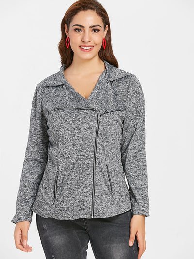 Plus Size Marled Jacket