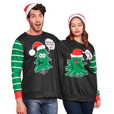 Two Person Christmas Tree Sweatshirt Pajamas - goldylify.com