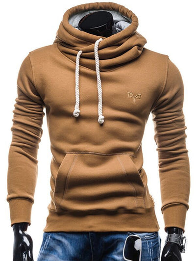 Whole Colored Drawstring Casual Hoodie - goldylify.com