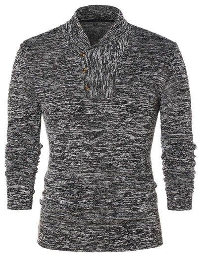 Shawl Collar Space Collar Pullover Sweater - goldylify.com