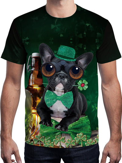 3D Dog Printed Short Sleeve T-shirt - goldylify.com