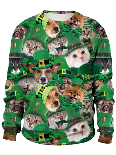 Animal Printed Pullover Sweatshirt - goldylify.com
