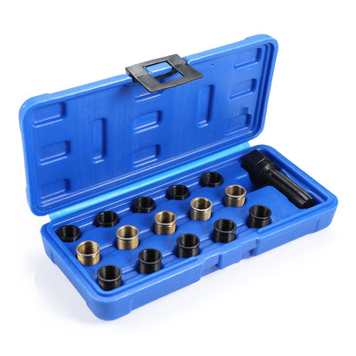M14 x 1.25mm Spark Plug Re-thread Repair Tap Tool Reamer Inserts Kit - goldylify.com