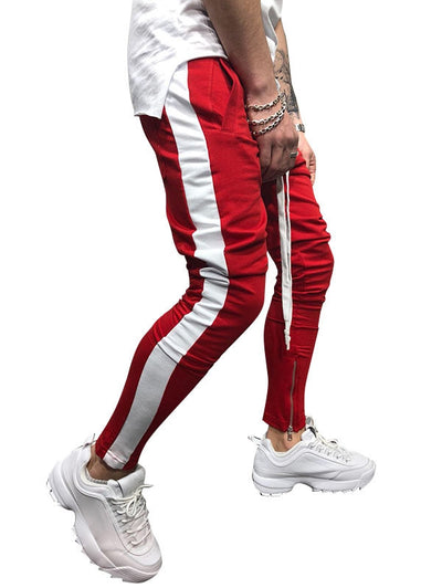Patch Two Tones Side Striped Sports Pants - goldylify.com
