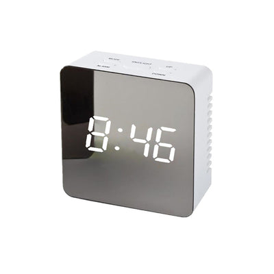 Multifunctional Noiseless LED Mirror Clock Display Time / Temperature - goldylify.com