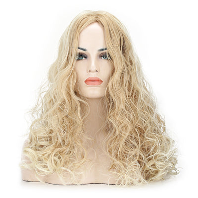 Long Golden Curly Synthetic Hair Wig for Women Heat Resistance - goldylify.com