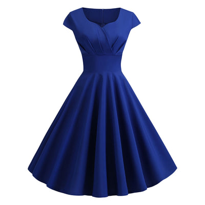 Sweetheart Neck Vintage Fit and Flare Dress - goldylify.com