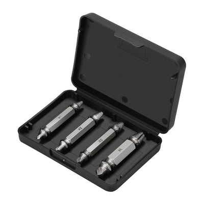 4pcs S2 Alloy Steel Screw Extractor Drill Bits Broken Damaged Bolt Remover with Storage Box - goldylify.com