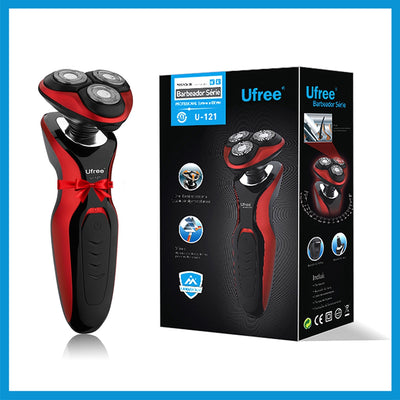 Ufree-121 4D smart male rechargeable three-head electric razor multi-function hair beard razor - goldylify.com