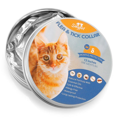 Sinypet 13-inch Cat Flea Collar Tick Insect Repellent Natural Essential Oil Water-resistant Full-body Protection - goldylify.com