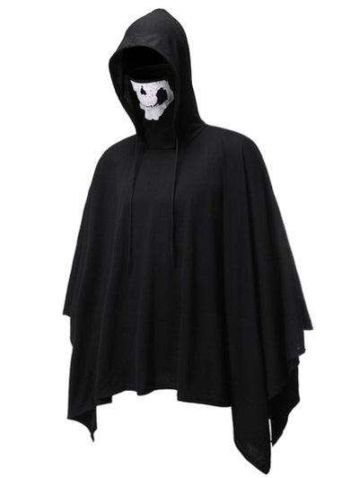 Halloween Skull Mask Pullover Hooded Cloak - goldylify.com