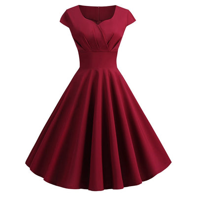 Plus Size Vintage Fit and Flare Dress - goldylify.com