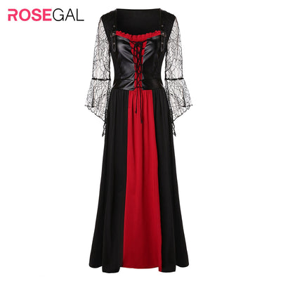 ROSEGAL Plus Size Lace Up Maxi Dress