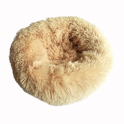 Long Plush Round Pet Bed Flush Kennel Creative Pet Nest for Cats and Dogs - goldylify.com
