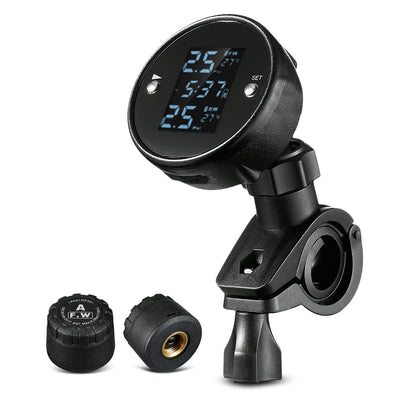 M2 Tire Pressure Monitoring System Motorcycle TPMS Real-time Tester LCD Screen 2 External Sensors - goldylify.com