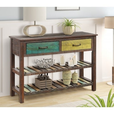 Console Table Sofa Table Console Tables for Entryway Hallway Bathroom Living Room with Drawers and 2 Tiers Shelves - goldylify.com