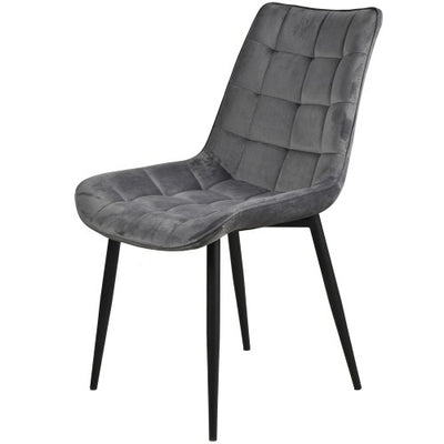 Modern Dining Chair Set of 2, Metal Legs Velvet Cushion Seat and Back for Dining Living and Waiting Room Chairs - goldylify.com