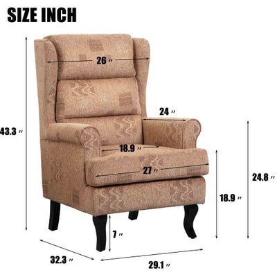 High Back Modern And Classic Wingback Living Room Accent Chair Armchair Caviar - goldylify.com