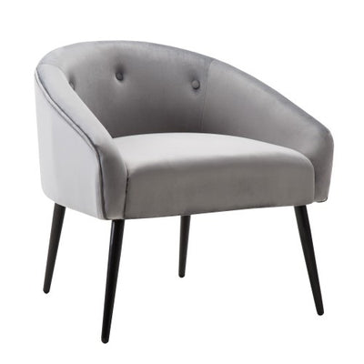 Grey Velvet Living Room Chair - goldylify.com