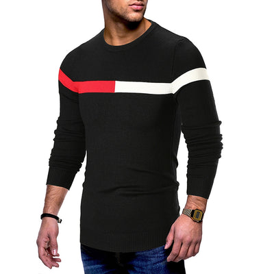 Color Spliced Casual Long Sleeve Sweater - goldylify.com