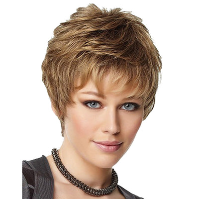 Short Layered Natural Wave Fluffy Synthetic Wig - goldylify.com