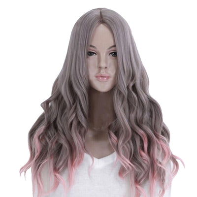 Mixed Color Centre Parting Long Big Curly Wig - goldylify.com