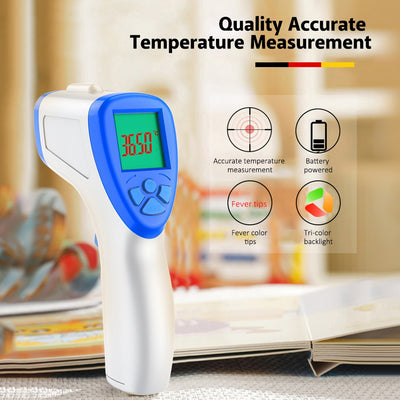 Non-contact Infrared Thermometer 0.5s Fast Reading 0.2℃ Accuracy LED HD Display Fever Alarm