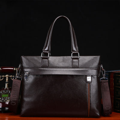 The explosion of new leather bag wholesale business casual men selling classic Handbag Shoulder Bag - goldylify.com