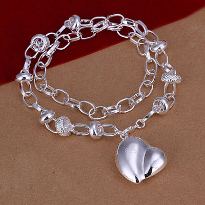 Fashion Jewelry Simple Silver Heart Pendant Necklace - goldylify.com