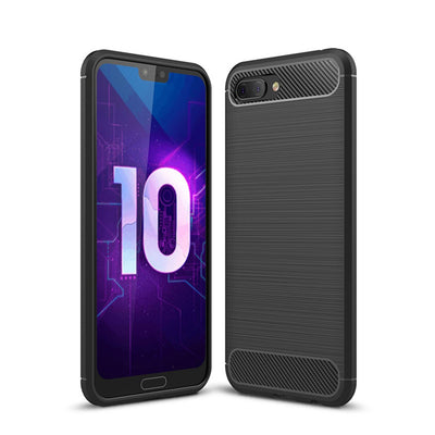 Case for Huawei Honor 10 Shockproof Back Cover Solid Color Soft Carbon Fiber - goldylify.com