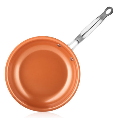 Frying Pan Non-Stick Copper with Ceramic Coating and Induction Cooking Safe - goldylify.com