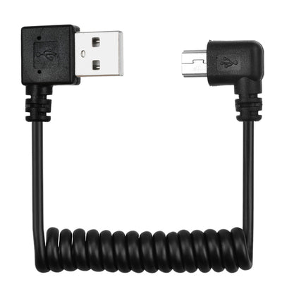 Cwxuan Right Angle Mini USB Data Charging Spring Cable - 100cm - goldylify.com