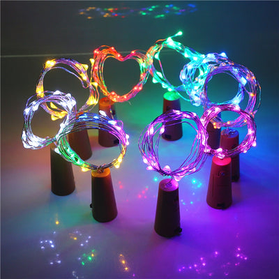 Jueja Multicolor LED Sliver Wire String Light with Bottle Stopper for Glass Craft Valentines Wedding Decoration Lamp Party - goldylify.com