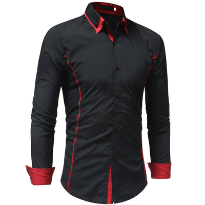 Men's Casual Fashion Slim Long Sleeve Shirt - goldylify.com