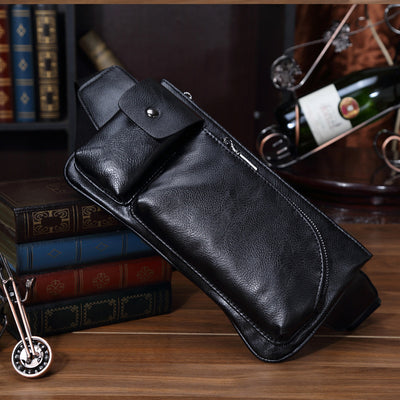 Men's pockets male chest pack leisure multifunctional mini leather backpack, satchel trend of Korean - goldylify.com