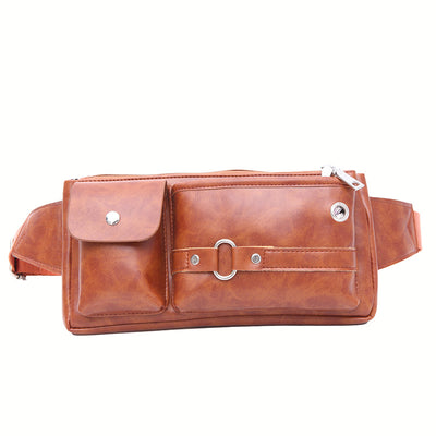 Men's pocket male chest Bag Satchel, trend of Korean leisure multifunctional Leather Mini Bag - goldylify.com