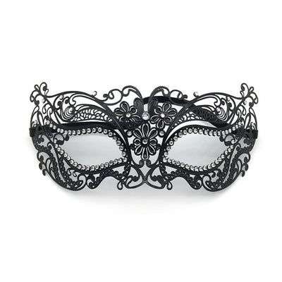 Halloween Masquerade  for beauty Women Metal Mask Shiny  Rhinestone Eye Mask - goldylify.com