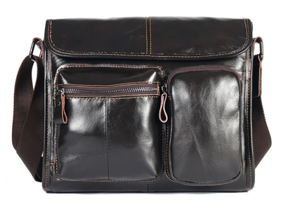 Foreign trade leather bag cross section single shoulder bag a Retro Leather Satchel on behalf of men's leisure bag - goldylify.com