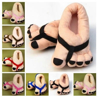 Winter men and women cute five-finger toe big feet cartoon thick all-inclusive with cotton slippers couple shoes - goldylify.com