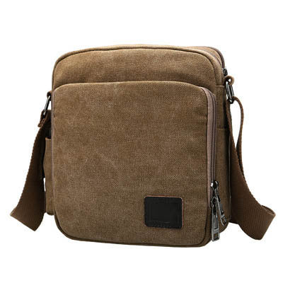 Wholesale men's casual small satchel Korean men's canvas bag outdoor multifunctional bag vertical section - goldylify.com