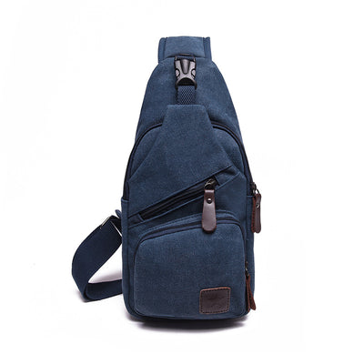 Wholesale new Leisure Canvas chest bag men skew bag Korean tide fashion bag backpack student sports bag - goldylify.com