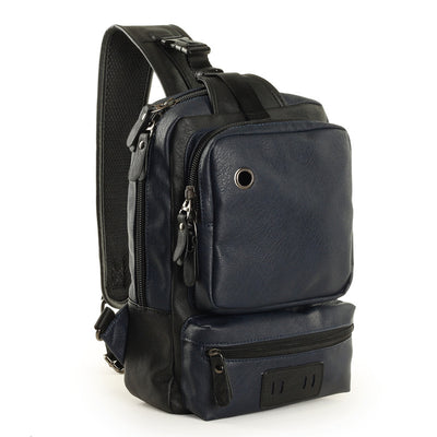 A Mo Tis Leather Backpack Bag trend of Korean men's casual outdoor sport for men chest Bag Satchel - goldylify.com