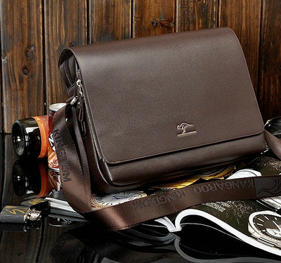Nouveau Arrivé Marque Kangourou hommes de messager sac Vintage sac à bandoulière en cuir Beau sac bandoulière Livraison Gratuite - goldylify.com