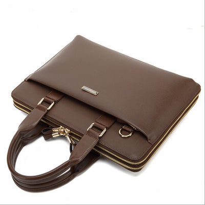2020 new male bag real leather handbag cross section business briefcase computer package cow leather men bag factory wholesale - goldylify.com
