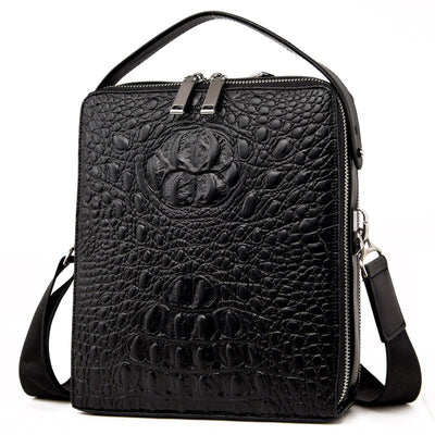 Manufacturers selling leather handbag bag men's business casualLeather Shoulder Bag Messenger backpack tide - goldylify.com